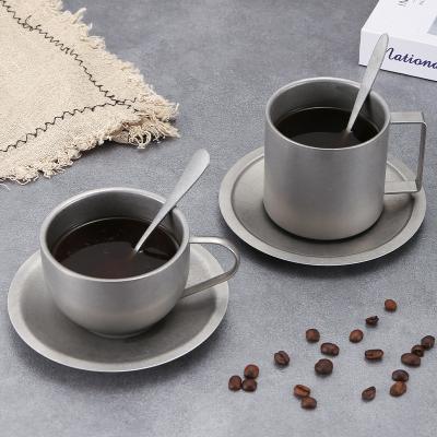 China Design Style Luxury Style Ceramic Coffee Mug Set with Stainless Steel Spoon and Tray for sale