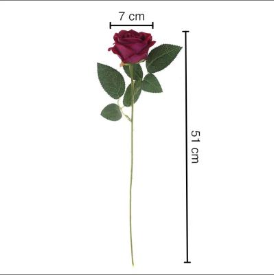 China Artificial Single Velvet Rose for Wedding Valentine's Day Christmas Decorative Flowers for sale