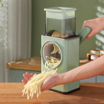 China Veelzijdige 6-in-1 bamboe staal mandoline slicer en groente haker voor uw keuken Te koop