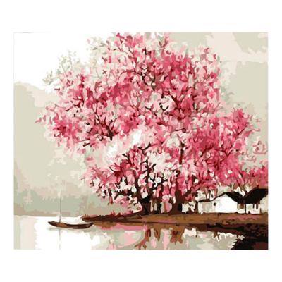 China Handpainted Canvas Portrait Kits for Home Decor DIY Digital Printing Landscape Number Pictures for sale