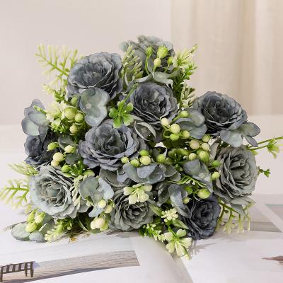 China Wedding Perfection White Artificial Peony Bouquet for Stylish Floral Centerpiece for sale