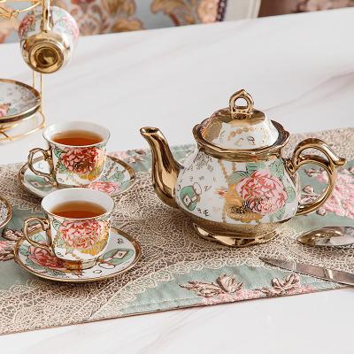 China Drinkware Type Coffee Tea Sets Ethiopian Gold Rim Porcelain Kftz46 for sale