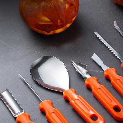 China Plastic Halloween Fruit Decorating and Vegetable Carving Tools Set met draagtas Te koop