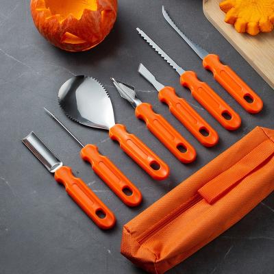 China Plastic Halloween Pumpkin Carving Knife Set voor DIY pottenbakkerij gereedschap en groente gebruik Te koop