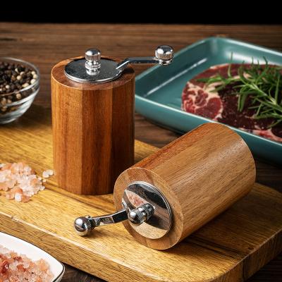 China Customized Logo Household Flax Seed Grinder and Hand-Cranked Pepper Mill Refillable for sale