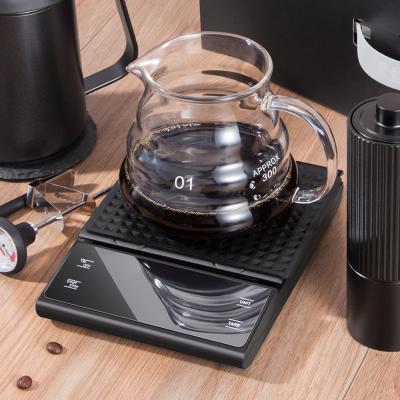 China ABS Digital Weight Measuring Device for Kitchen 3kg/0.1g Pour over Coffee Scale Timer for sale