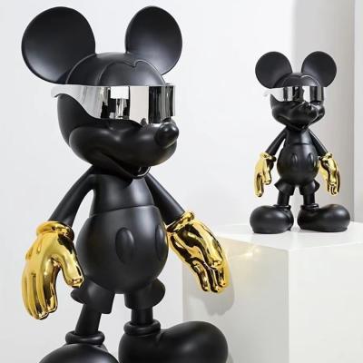 China Eco-friendly Modern Mickey Mouse Ceramic Ornaments for Living Room TV Cabinet Bar Decor for sale