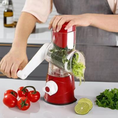 China 3-in-1 Multifunctional Plastic Manual Vegetable Cutter Vertical Slicer for Vegetables for sale