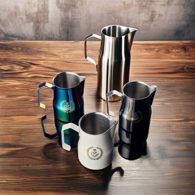 China 350 ml/500 ml roestvrijstalen melkpot met voorraad pot voor espresso koffie en schuimmelk Te koop