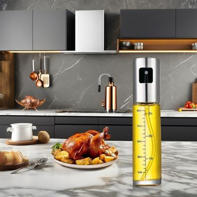 China Stainless Steel and Glass Olive Oil Sprayer for Camping Kitchen Utensil 17.8*4cm for sale