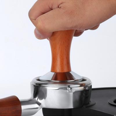 China Barista-Grade Coffee Tamper Stainless Steel Wood Handle in 51mm 53mm and 58mm Sizes for sale