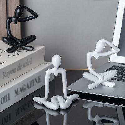 China Office Desktop Bookshelf Resin Figurines for Home Decor Modern Minimalist Design for sale