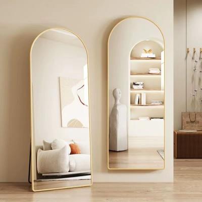 China Customized Color Round Metal Frame Wall Mirror for Home Bathroom Modern Elegant Decor for sale