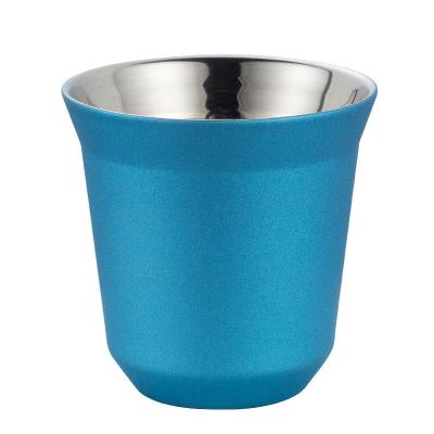 China 80ML Double-Layer Stainless Steel 304 Coffee Cup Heat Insulation for Parties Classic Style for sale