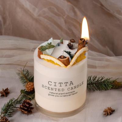 China Handmade Transparent Gel Soy Wax Aromatherapy Scented Candle for Festive Atmosphere for sale