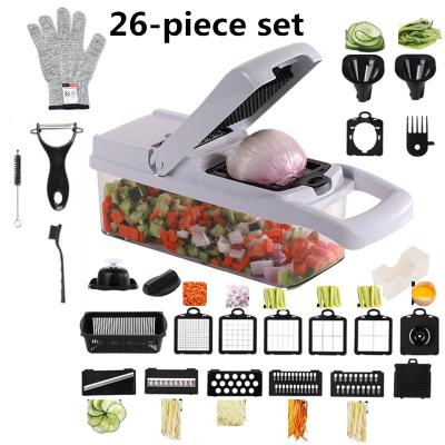 China 1 Piece 2024 Kitchen Tools 22 in 1 Multi-functional Vegetable Cutter Food Chopper Fruit Slicer Food Cutter for sale