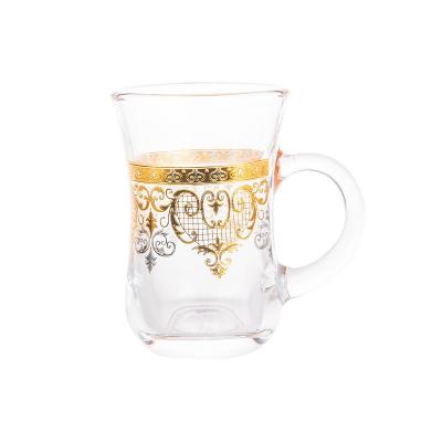 China Indoor Classic Double-Wall Bronzing Glass Tea and Wine Cup for Kung Fu Tea Experience for sale