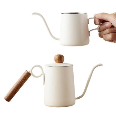 China Modern Hand Punch Pot for Coffee Store Stainless Steel Gooseneck and Long Mouth Spout for sale