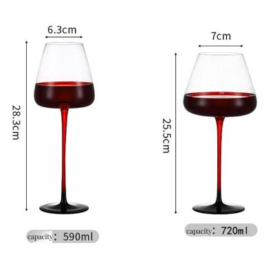 China Burgundy Red Wine Glass Goblet Elegant Europe-Style Champagne Flute Crystal Drinkware for sale