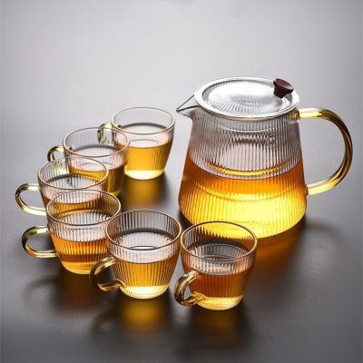 China Potes de agua Calderas Potes de té de vidrio 500ml/800ml/1000ml para bebidas elegantes y con estilo en venta