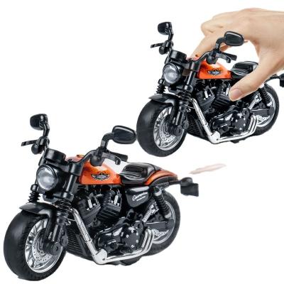 China Game Pull Back Cute Model Toy Motorcycle Simulation Alloy Model Toy Harley Motorcycle With Light Music for sale