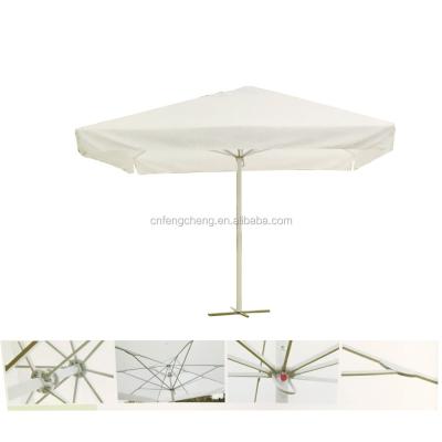 China Outdoor Aluminum Furniture 3.5M Square Big Pole Outdoor Aluminum Umbrella for sale