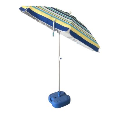 China 6.5ft modern stripe aluminum retail portable umbrella adversting lightweight beach umbrella for sale