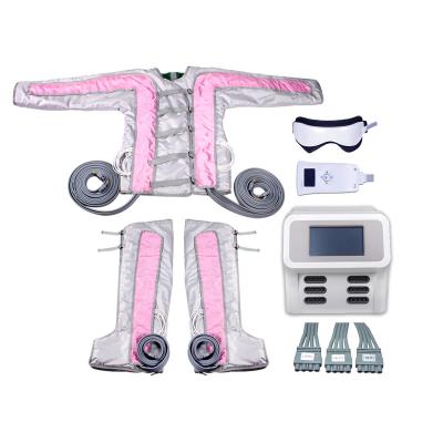 China Infrared Heating Sauna Blanket 3 Zone Fat Weight Loss Pressotherapy Machine Loss Slimming Machine for sale