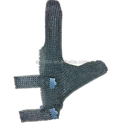 China Two Finger Heavy Duty Metal Cut Mesh Cut Proof Chainmail Fish Processing Gloves for sale