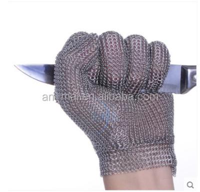 China All Stainless Steel Mesh No Textile All 100% Mesh Stainless Steel Welding Mesh Glove Lobster Glove Steel Seafood Glove for sale