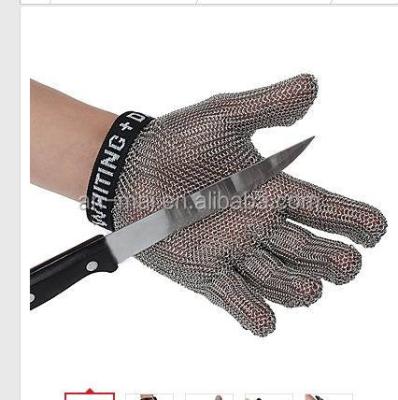 China CE Wholesale Stainless Steel Metal Mesh Cut Resistant Level 5 Butcher Glove Proof Meat Process Safety Tool Protective Mitt for sale