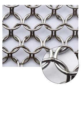 China Anti-smash Diameter 7mm chain mesh Stainless Steel Chain Mesh full welded cut resistant level 5 for sale