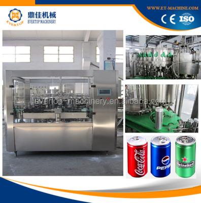 China CLOTHING 3-in-1 aluminum can coca-cola filling machine for sale