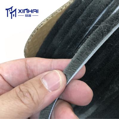 China Durable Moisture Proof Pack 7x8mm Fit Gray Pile Door 2 Roll Weatherproof Brush Strip for sale