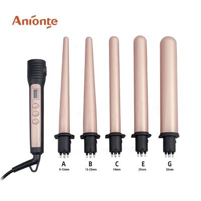 China Aluminum Hair Curler As Seen On TV Ceramic Hair Curling Iron For Salon Wave Hair, Interchangeable Curling Heads Iron for sale