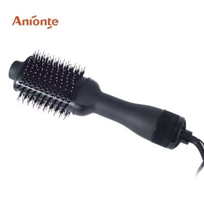 China Household One Step Hair Dryer Blow Golden Hot Air Styling Brush , Drier Brush for sale