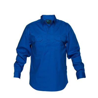 China Long Sleeve 100% Cotton Work Wear Shirt Breathable Work Protection for sale