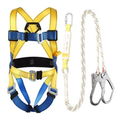 China Body safety guard Half and full body safety belt-harness with double large hooks and shock absorber for sale