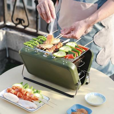 China Hot Selling Outdoor Folding BBQ Grill Stainless Steel Household Charcoal Grill Portable BBQ Spits BBQ Stove for sale