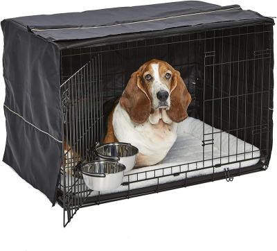 China Breathable New ClaSingle Double Door Foldable Stainless Steel Pet Pen Indoor Dog Kennels Camas Para Perros Dog Crate Dog Cagessic Breeding for sale