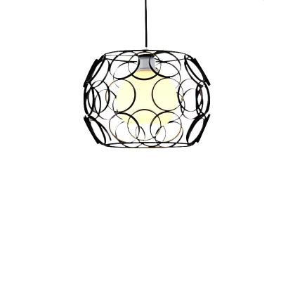 China Modern Modern Restaurant Pendant Light Creative Personality Led Bar Bedroom Single Head Three Head Wrought Iron Glass Chandelier for sale