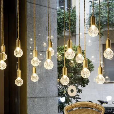 China Hot Sale Modern Minimalist Style Restaurant Glass Chandelier Hanging Lighting Pendant Chandelier For Bed Room for sale