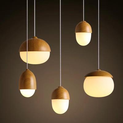 China Modern Japanese Dining Table Wood And Glass Beaded Pendant Light Kids Hanging Chandelier For Kids Room for sale