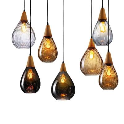 China Modern Nordic Modern Vintage Hand Blown Led Bar Dining Room Glass Chandelier Pendant Lighting For Living Room for sale