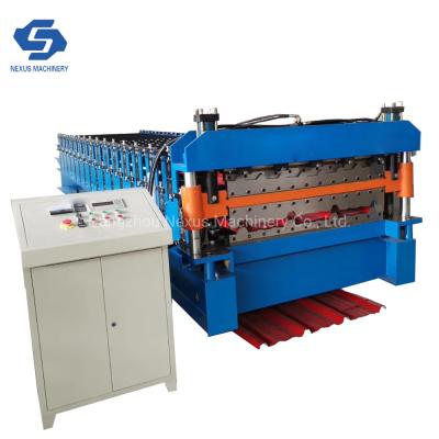 China                  Tr4&Tr5 Double Deck Roof Sheets Roll Forming Machine for Peru Market              for sale