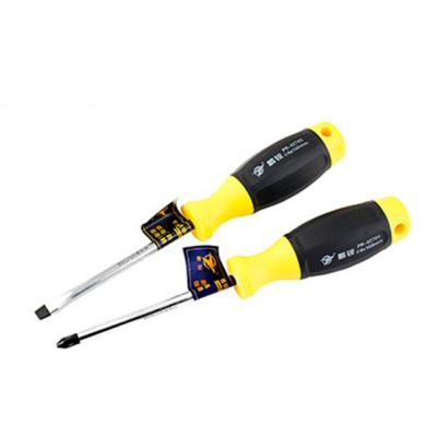 China Professional Industrial Grade Chrome Vanadium Rubber-Plastic Handle Steel Screwdriver for sale