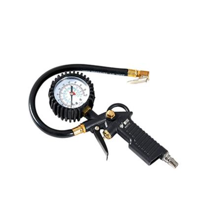 China Industrial Tire Inflator Gun Gauge With Flexible Hose Tire Pressure Test Indicator For Car for sale