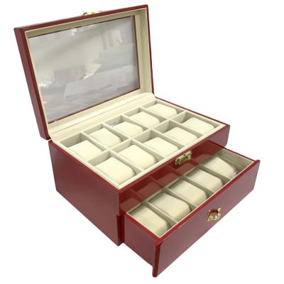 Chine High Quality Brown Solid Wooden Watch Box Cases 3 5 6 8 10 12 18 20 24 Watch Packing Slots à vendre