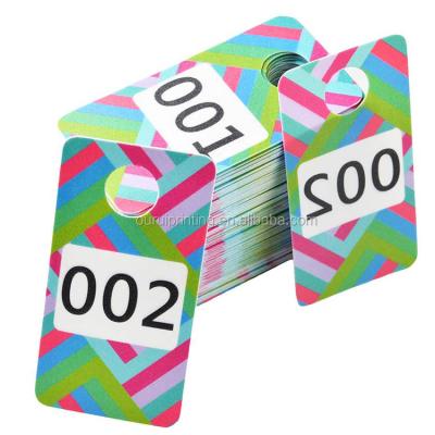 China Viable Facebook Live Sale Number Cards Reverse Numbers Plastic Number Tag for sale