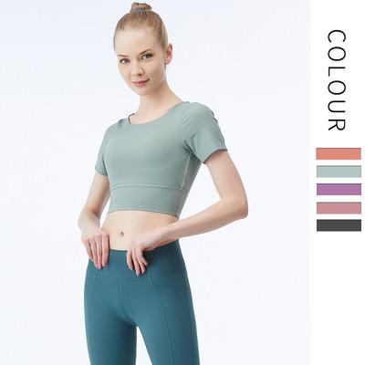 China New Yoga Suit Women Fitness Breathable Hollow-Back Yoga Jacket High Waist Pants Selling Best for sale